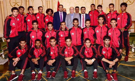  رئيس الجمهورية يستقبل بعثة المنتخب الوطني للشباب