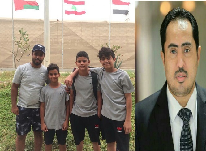     وزير الشباب والرياضة  نايف البكري يهنئ لاعبين منتخبنا لتنس الميدان