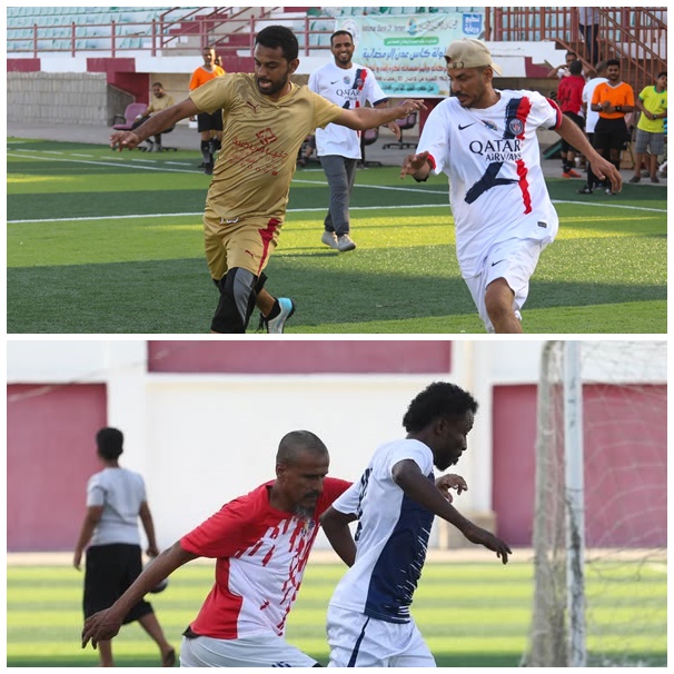 النفط يتصدر المجموعة الاولى والطيران ثانيا في دوري الكرة الخماسي بعدن 