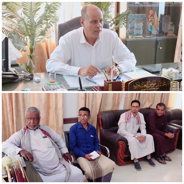 مدير عام سيئون يطلع على أوضاع ونشاط نادي الأحرار الرياضي بتاربة مديرية سيئون.