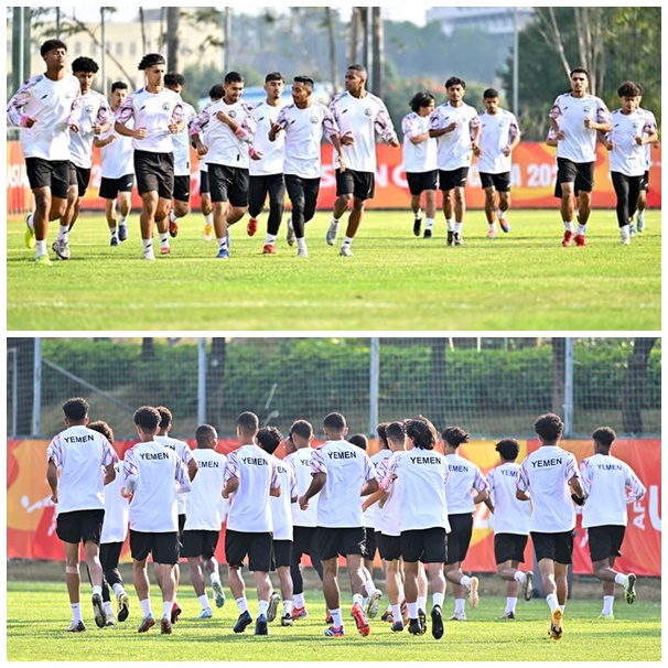 منتخبنا الوطني للشباب يجري حصته التدريبية الأولى في مدينة شنجن الصينية.