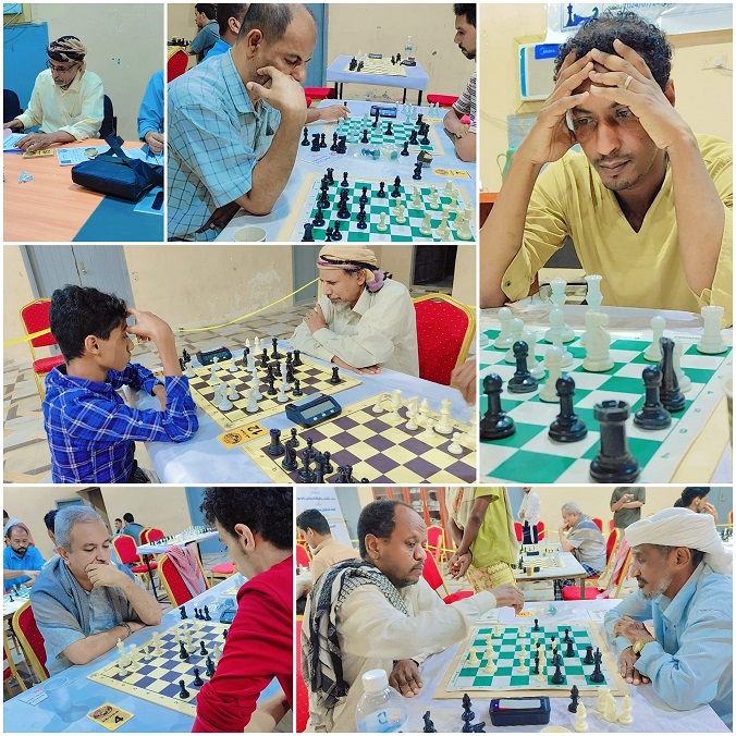النجم حسين حيابك في طريقه للقب السادس في بطولة الفقيد حسين العكبري الشطرنجية المفتوحة بالمكلا 