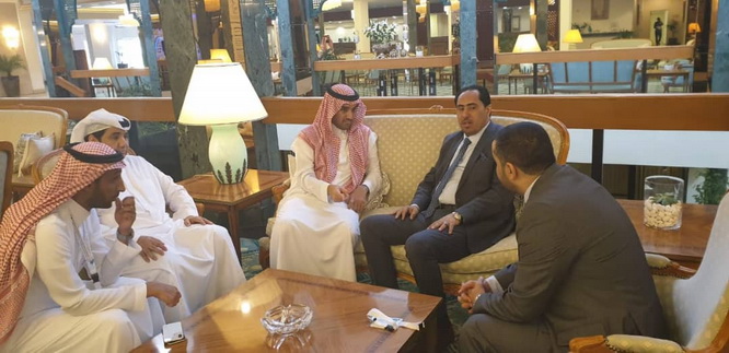 وزير الشباب يبحث إقامة تعاون مشترك مع السعودية. 