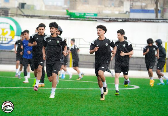 منتخب الشباب یجري حصته التدریبیة قبل مباراته المعادة مع 22 مایو غداً 