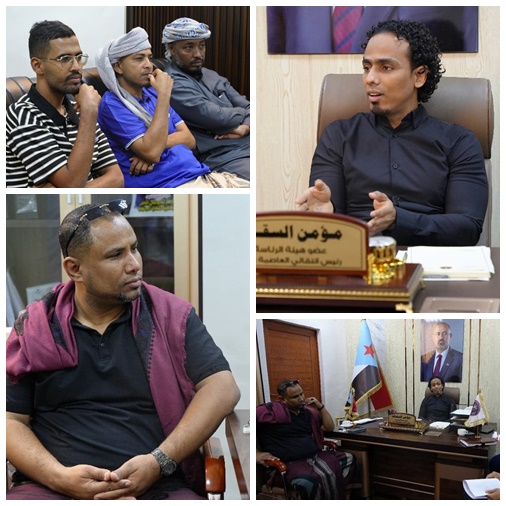 عضو هيئة الرئاسة للمجلس الانتقالي الجنوبي يلتقي بأمين عام نادي تضامن حضرموت