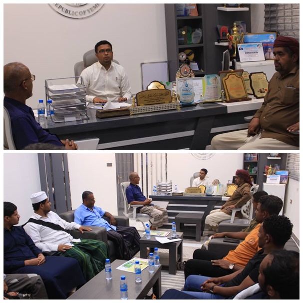 مدير عام مكتب وزارة الشباب والرياضة بوادي حضرموت يلتقي بالمعلقين الرياضيين