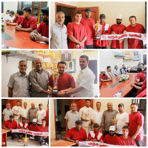 مدير الشباب والرياضة بساحل حضرموت يكرم شعب حضرموت لكمال الأجسام الفائزين ببطولة الشهيد واكد