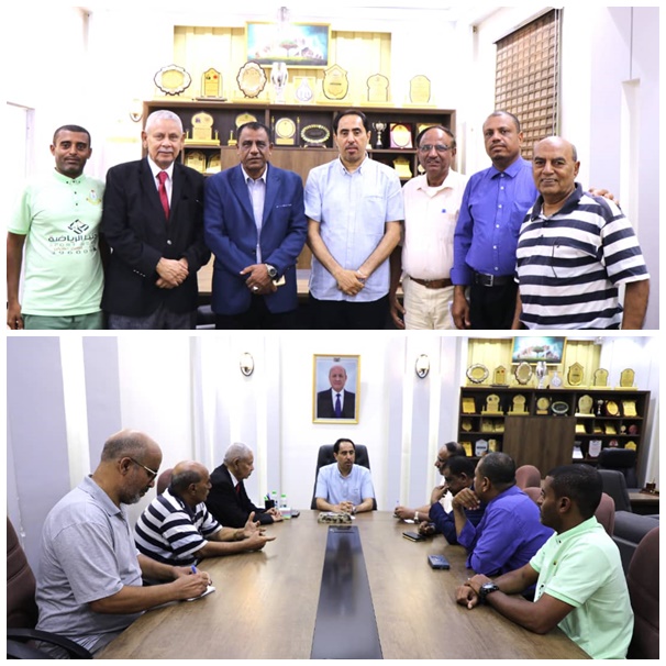 الوزير البكري يلتقي ممثلين عن نادي شباب القطن بحضرموت