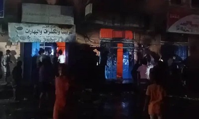 اندلاع حريق في احد مخابز الرغيف في مديرية الشحر بحضرموت
