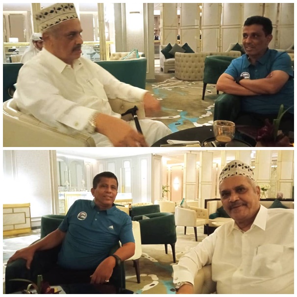 أمين عام اتحاد الكرة د . حميد شيباني يلتقي رئيس لجنة الحكام قائد وعضو لجنة التطوير شقران