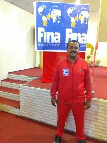 اختيار الكابتن  محمد الجهوري لدورة تأهيل مدربين سباحة المستوى الأول بسلطنة عمان