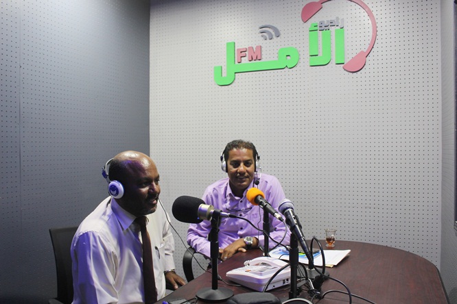  راديو الأمل إف ام  يدشن برنامجه الرياضي تسديدات مع الإعلامي  فهمي باحمدان