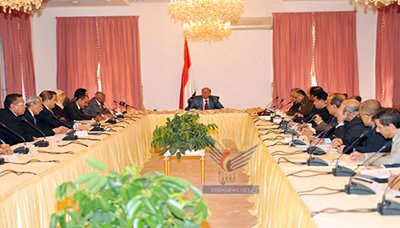 نائب رئيس الجمهورية يرأس اجتماعا لحكومة الوفاق الوطني 