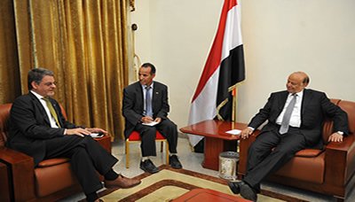 نائب رئيس الجمهورية يستقبل سفير ألمانيا الاتحادية بصنعاء
