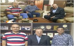 رئيس الاتحاد العربي للصحافة الرياضية يستقبل الزميلان المنتصر ومهيم في عمان