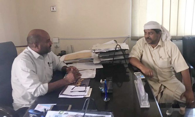 مسجدي يناقش مع رئيس نادي سمعون أنشطة النادي ومشروع الملعب المتعثر