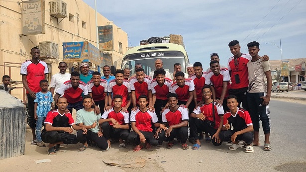 بعثة نادي الوحدة بتريم للكرة الطائرة تغادر إلى عدن للمشاركة في بطولة الجمهورية