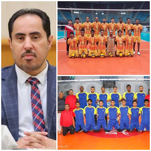 وزير الشباب والرياضة يجري اتصالًا ببعثة ناديي الشعلة وخيبل المهرة لكرة الطائرة