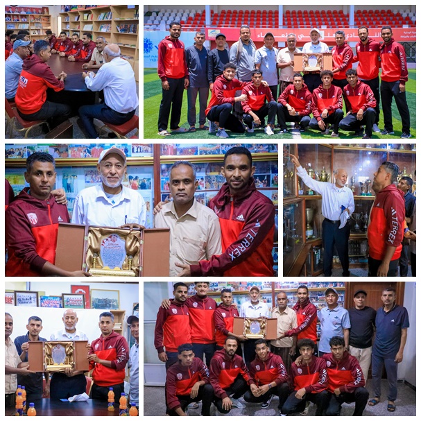 *بعثة نادي شعب حضرموت تزور نادي أهلي صنعاء وتهديه درعًا تذكاريًا*