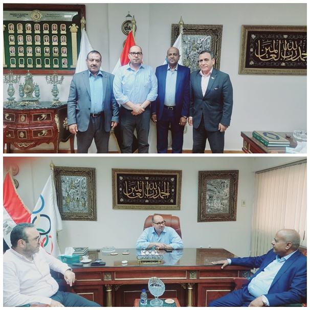 النائب الأول لرئيس الأولمبية اليمنية يلتقي رئيس اللجنة الأولمبية المصرية