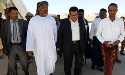محافظ محافظة حضرموت الدكتور باحميد يصل مدينة سيئون قادما من السعودية