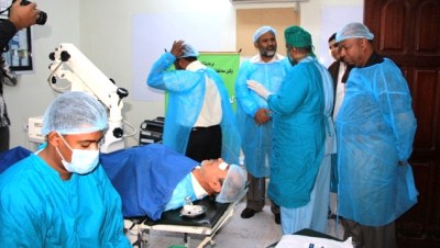 تدشين المخيّم المجاني لطب وجراحة العيون بمستشفى بن زيلع الحديث بمدينة سيئون