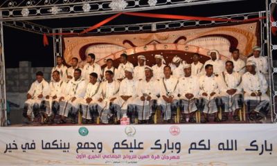 مؤسسة النور للتنمية تزف 100 عريس وعروسة في مهرجان فرائحي كبير بمدينة غيل باوزير