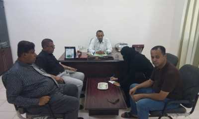 ضابط التدريب والتأهيل في مشروع تحسين سبل العيش التابع لمركز الملك سلمان للإغاثة الإنسانية في زيارة للمعهد التقني التجاري بفوة 