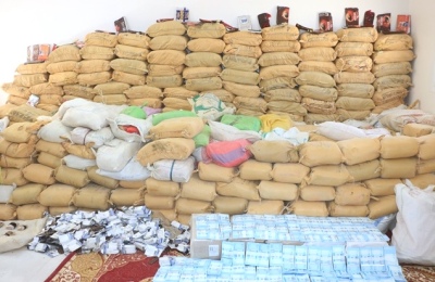 في عملية استخباراتية نوعية : ضبط 8 أطنان من الحشيش والمتفجرات بمديرية زمخ