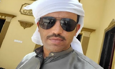 الشيخ مفرج بن كرامه الصيعري قائد حرس الحدود لقبيلة الصيعر بالشريط الصحراوي يعزي في وفاة المناضل عميد ركن احمد علي هادي قائداللواء 315 مدرع ثمود