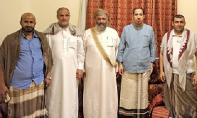 القائم بأعمال رئيس مرجعية حلف قبائل حضرموت الوادي والصحراء يلتقي بوزير الشباب والرياضة ومحافظ سقطرى
