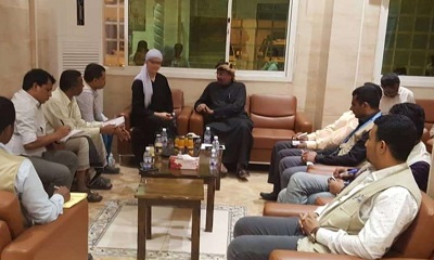 مناقشة تحسين وتطوير مستوى خدمات مكتب منظمة الامم المتحدة بمحور حضرموت 