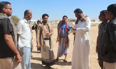 مدير عام مديرية شبام يطلع برفقة مدير عام التعليم الفني بالوادي والصحراء على موقع المعهد الفني السياحي بمديرية شبام