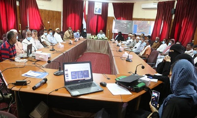 انعقاد ورشة بسيئون حول اختيار القطاعات الإقتصادية مع السلطات المحلية والقطاع الخاص لمكون المرونة الإقتصادية بوادي حضرموت