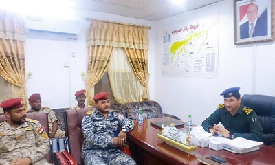 مدير أمن وادي حضرموت يناقش مع قائد 101 شرطة جوية سبل تعزيز الوحدات الأمنية في تنفيذ مهامها