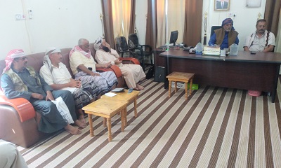 مدير عام رماة يناقش مستجدات الاوضاع الامنية في المديرية