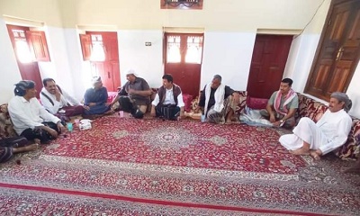 مدير عام مديرية ساه يقدم واجب العزاء في وفاة الشيخ أحمد باذياب العوبثاني