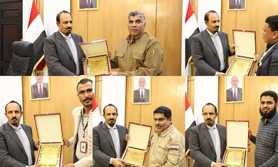 السلطة المحلية بحضرموت تكرّم المؤسسات والجهات التي ساندت جهود الإغاثة خلال إعصار “تيج”