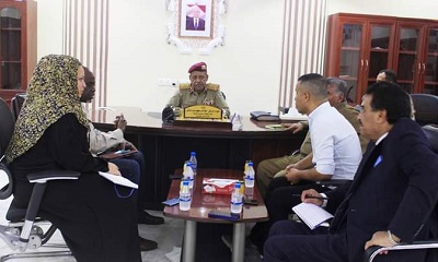 قائد المنطقة العسكرية الثانية يلتقي فريق الأمن والسلامة بالأمم المتحدة