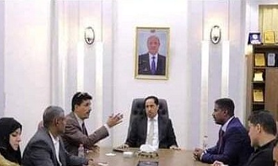 الوزير البكري يناقش مع وكيل حضرموت باضاوي عدد من القضايا المتعلقة بالشأن الرياضي والشبابي