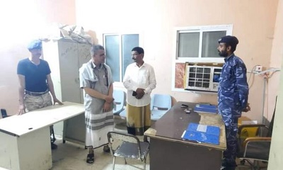 مدير عام مديرية غيل باوزير في زيارة تفقدية لإدارة الأمن والشرطة بالمديرية