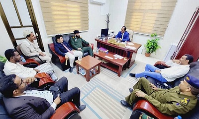 الوكيل العامري ومديري الأمن وشركة النفط بالوادي في زيارة لكهرباء وادي حضرموت