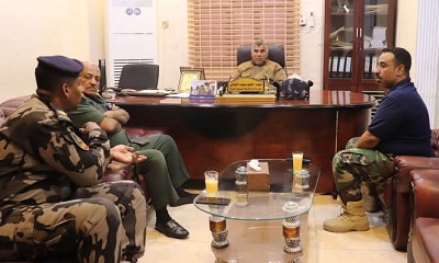 مدير الأمن والشرطة يلتقي قائد خفر السواحل ويؤكد أن رجال الأمن والنخبة شوكة في حلوق المهربين