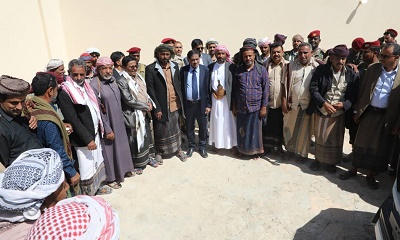 وصول عضو مجلس القيادة الرئاسي اللواء البحسني إلى مقر حلف قبائل حضرموت بمنطقة العليب بهضبة حضرموت