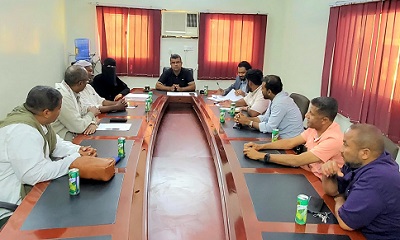 اجتماع في الإدارة العامة لصندوق النظافة والتحسين لمناقشة خطط وبرامج تنفيذ الأعمال بمديريات الساحل