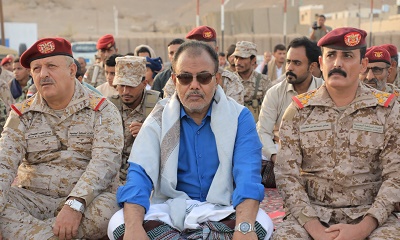 الوكيل العامري يؤدي صلاة عيد الأضحى المبارك مع القيادات العسكرية والأمنية بقيادة المنطقة العسكرية الاولى بسيئون