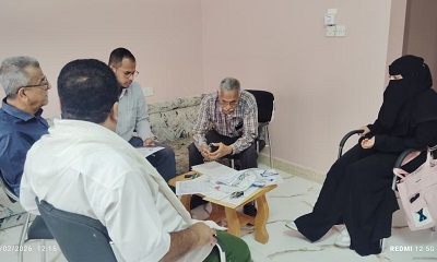 بحضور اللجنة المكلفة اجراء عملية الاستلام والتسليم لمهام اللجنة الوطنية للمرأة بحضرموت