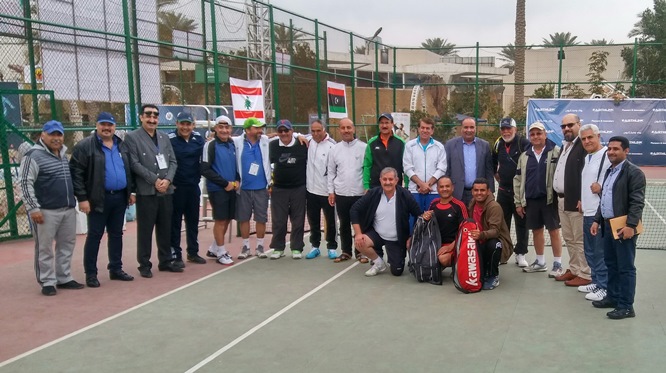 بحضور الخضر مرمش سفيرنا في العراق .. افتتاح البطولة العربية الخامسة لرواد التنس ببغداد