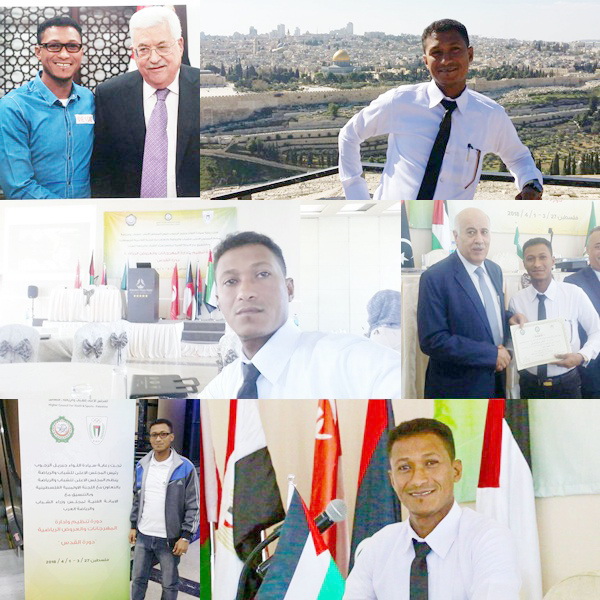 بامعلم في دورة تنظيم المهرجانات والعروض الرياضية بفلسطين