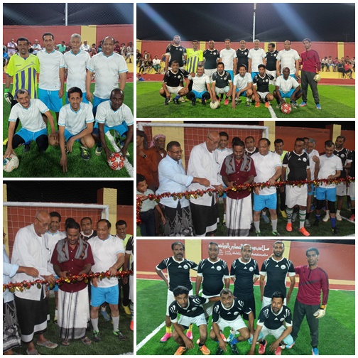 نائب مدير عام مديرية الشحر يفتتح ملاعب وصالة العماري الرياضية